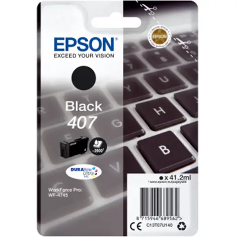 Tusz  Epson 407 do WF-4745DTWF | 41,2 ml | Black